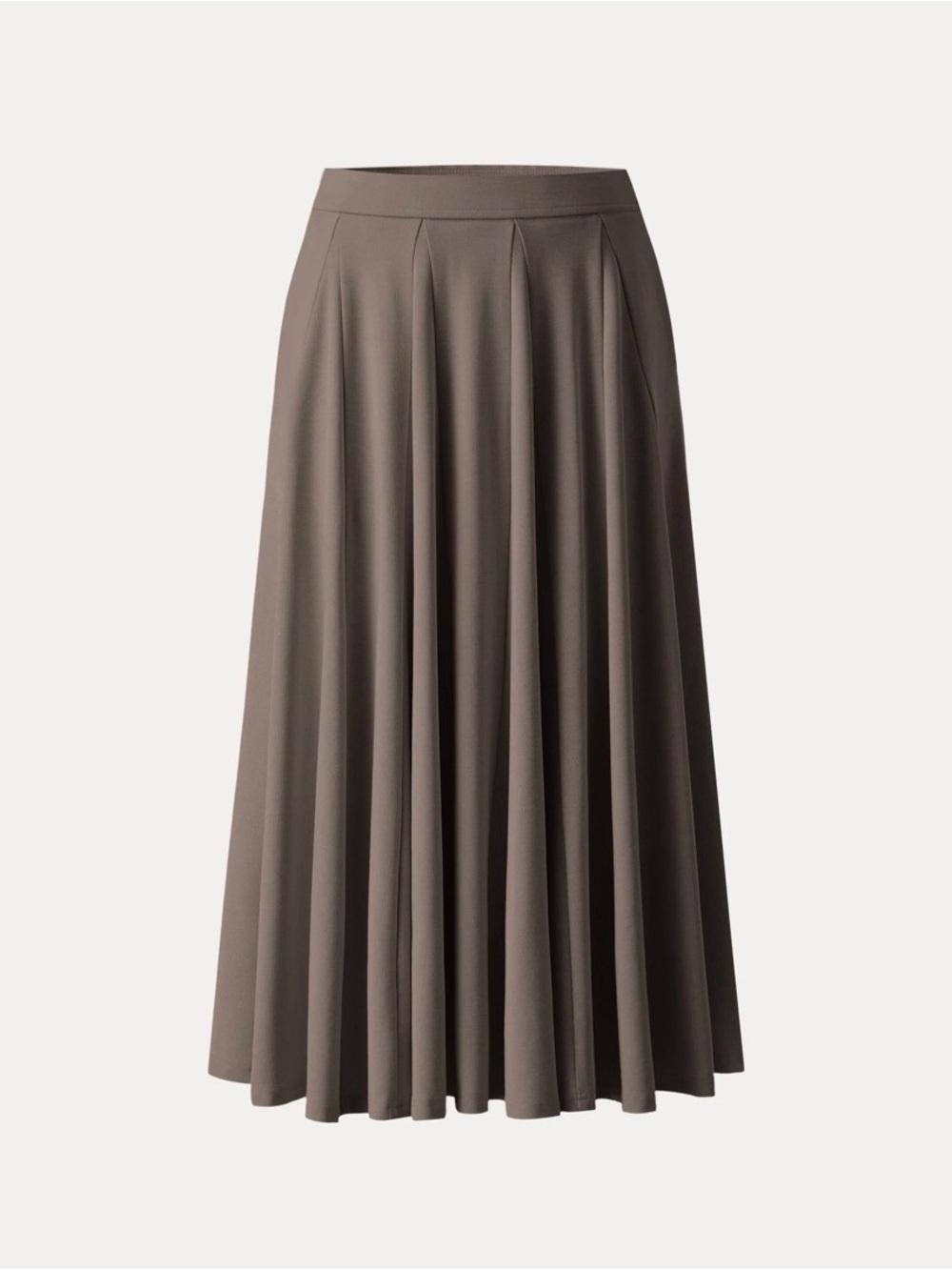 OGL Sandwashed Lyocell Blend Volume Skirt with Pockets Deep Brown NWT Size Large